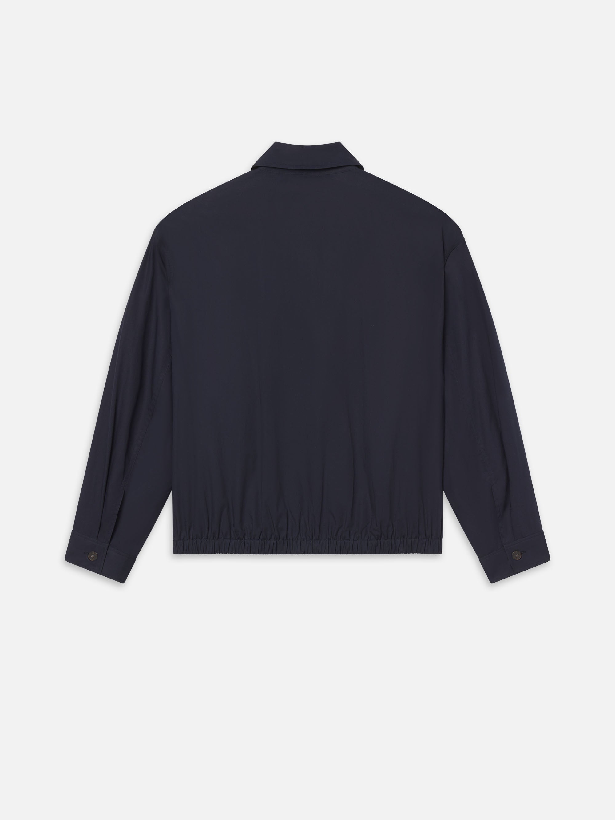 Poplin Cotton Jacket in Dark Navy - 4
