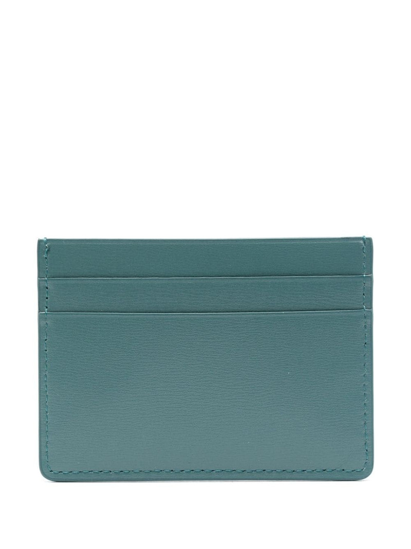 Jil Sander 로고 인쇄 가죽 cardholder outlook