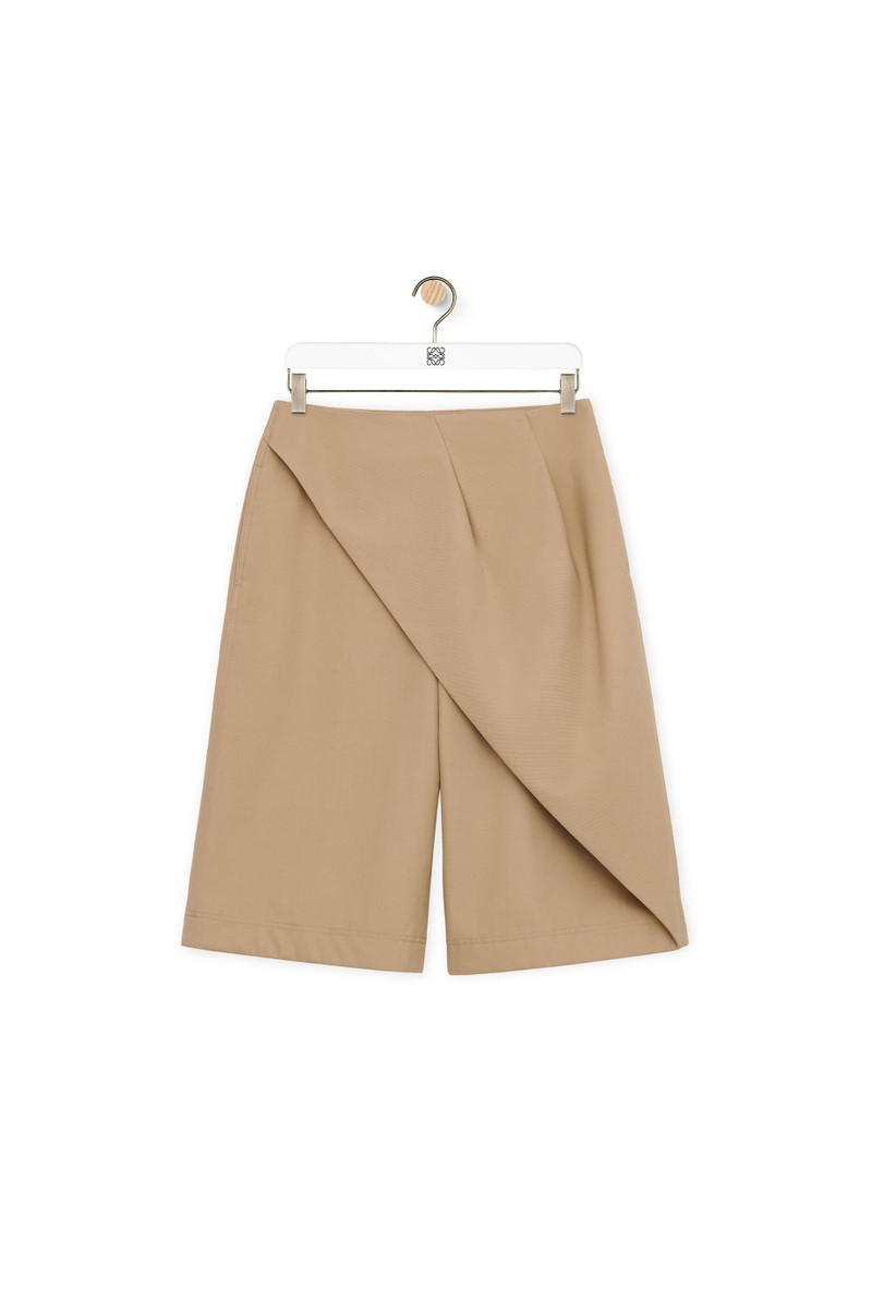 Pleated shorts in cotton 1