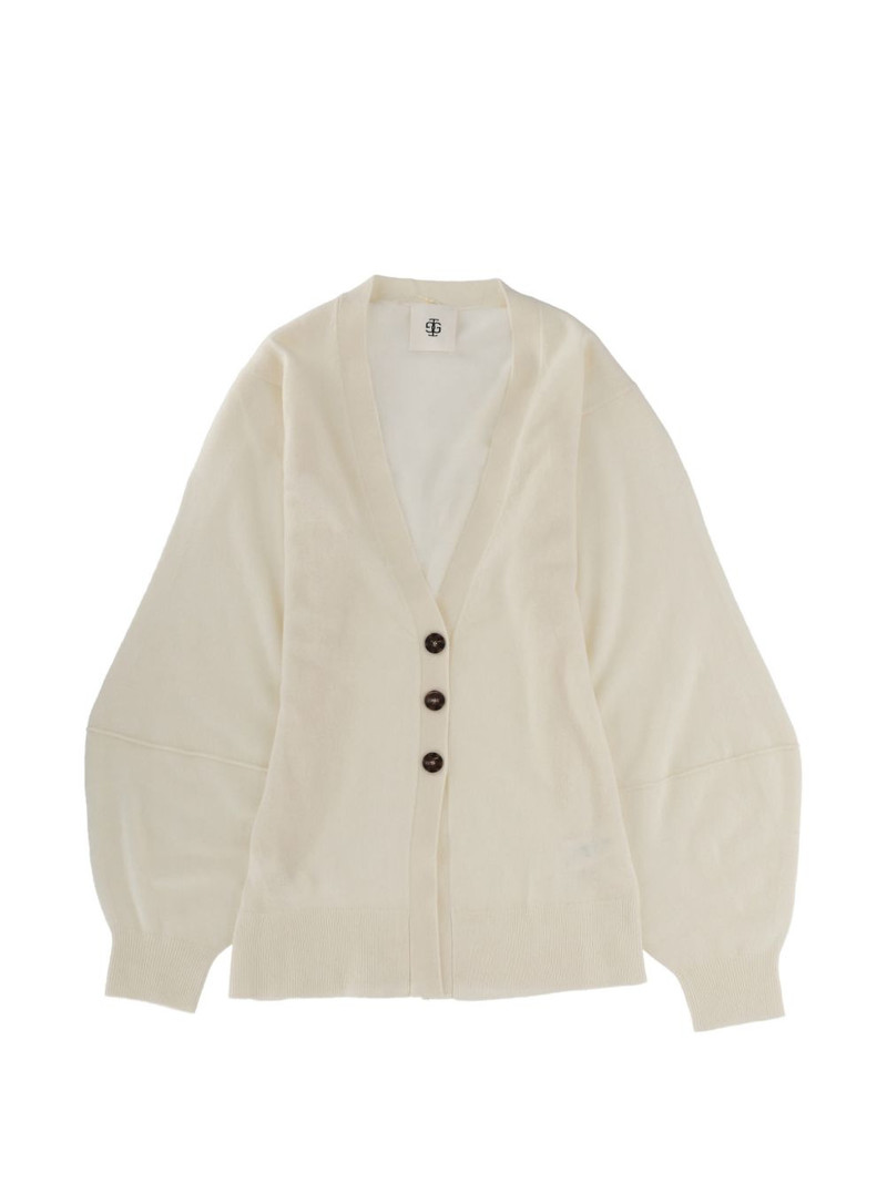 Como button V-neck knitwear 1