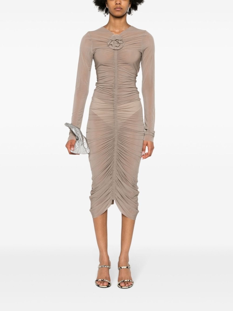 MAGDA BUTRYM flower-detailing sheer dress outlook