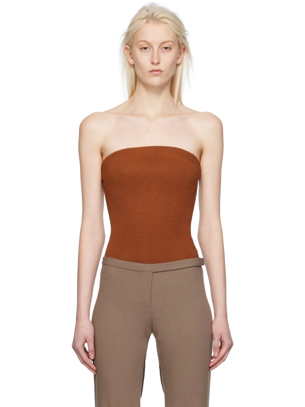 Brown Corbin Bodysuit - 1