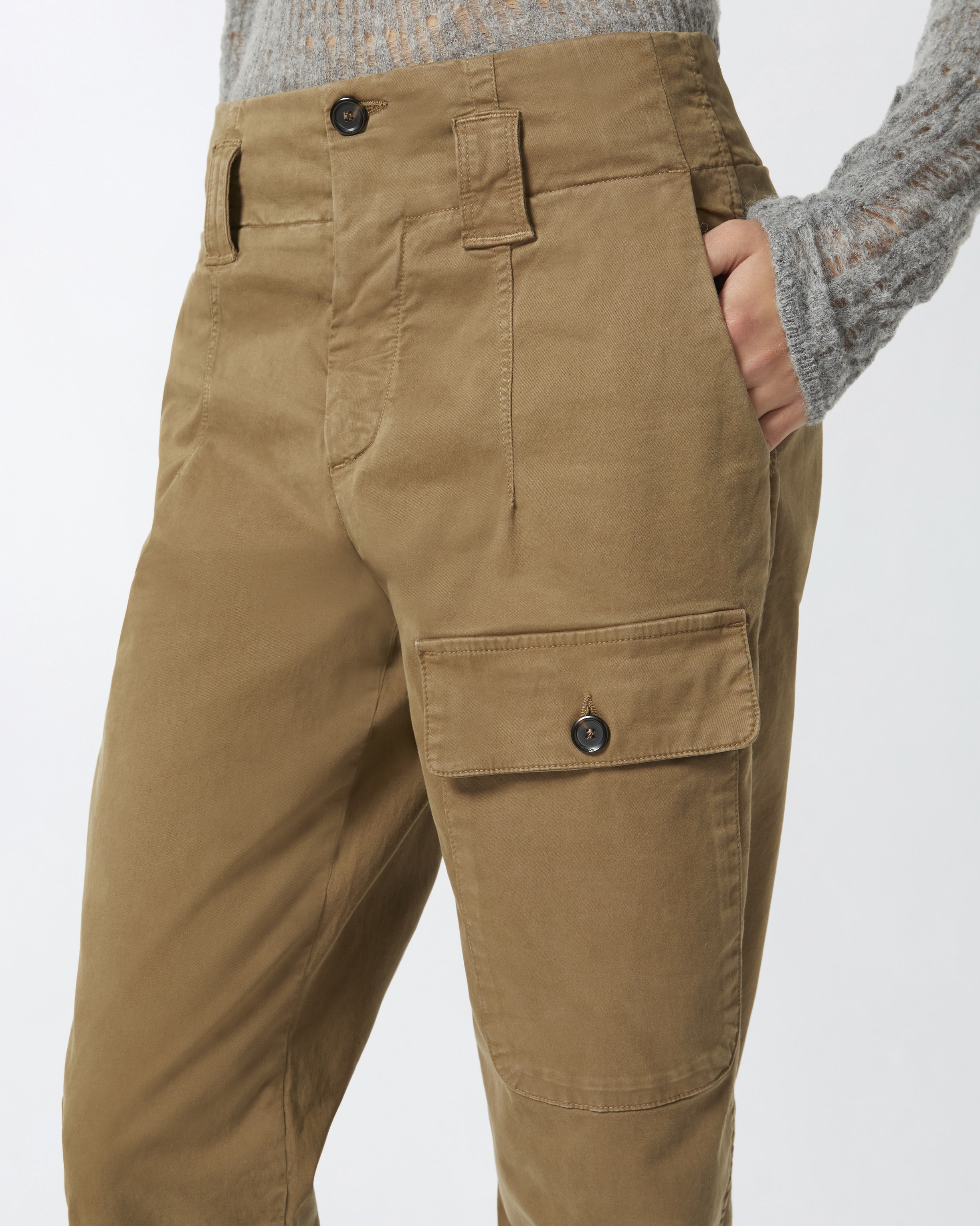 COTTON CARGO TROUSERS WITH POCKETS - 5