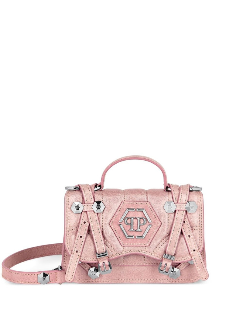 small Hexagon leather tote bag 1
