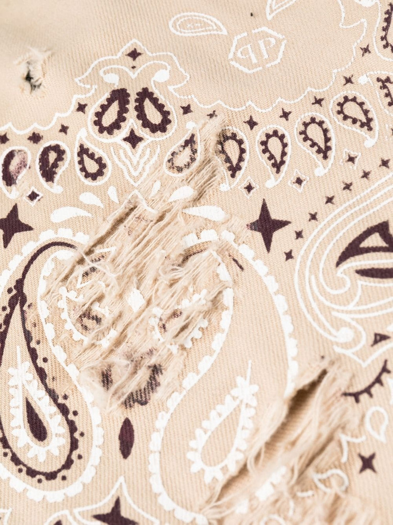 paisley-print 코튼 청바지 6