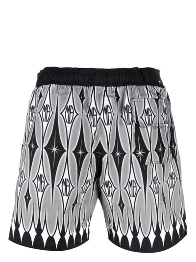AMIRI Argyle abstract-print swim shorts outlook