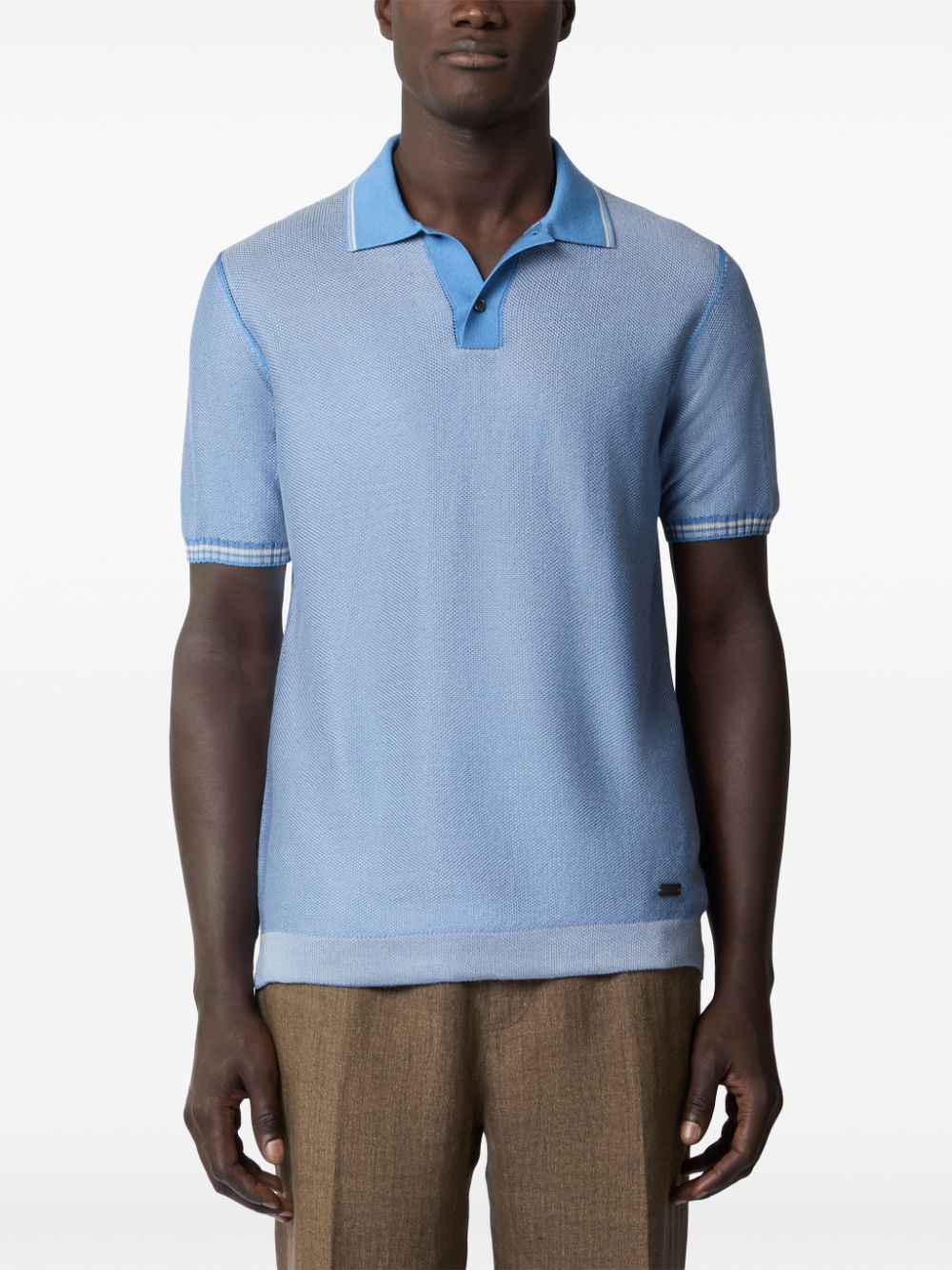 silk polo shirt - 2