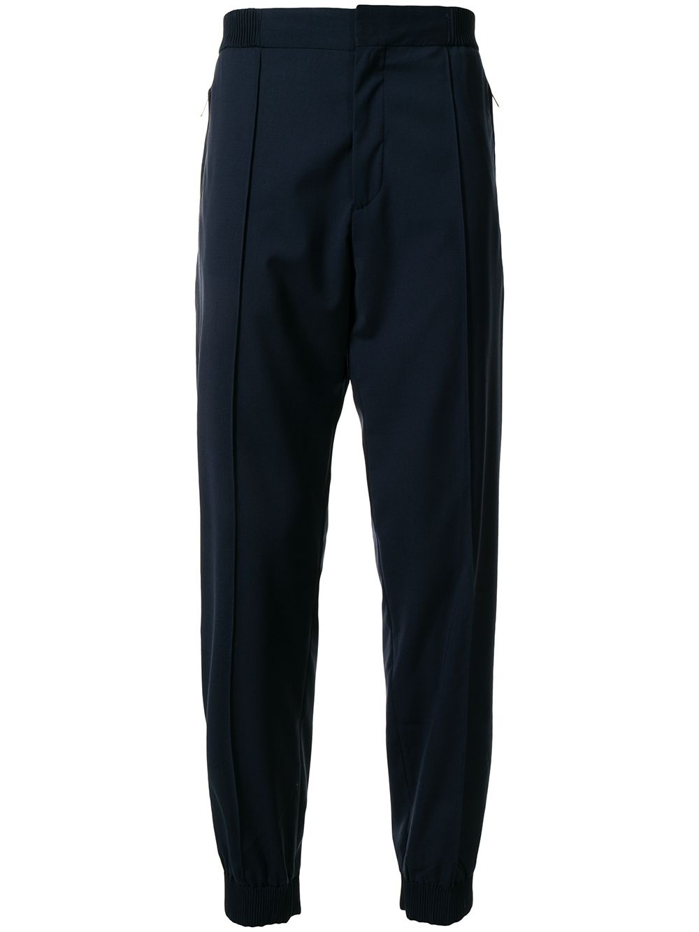 slim-fit wool trousers - 1