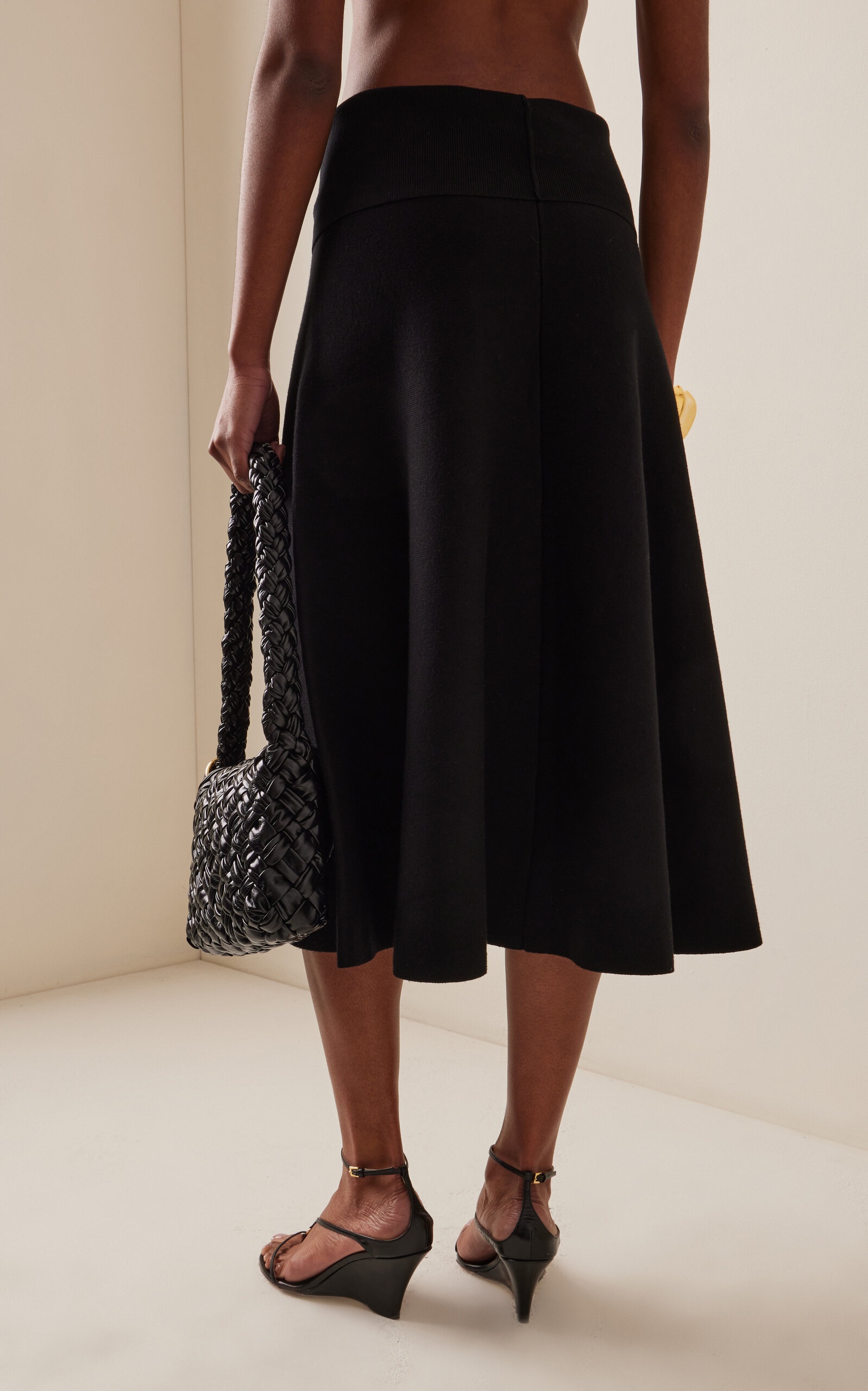 Exclusive Gabrielle Knit Midi Skirt black - 4