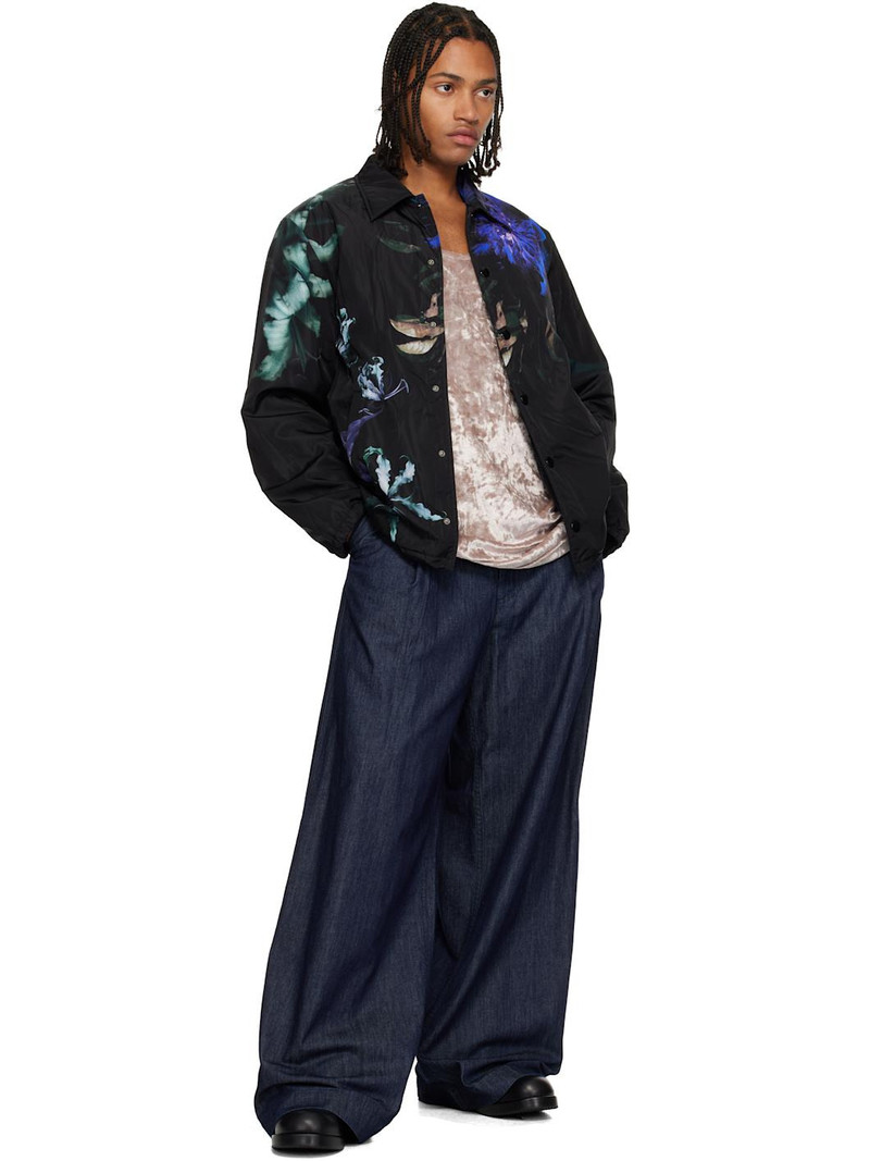 Dries Van Noten Black Printed Jacket outlook