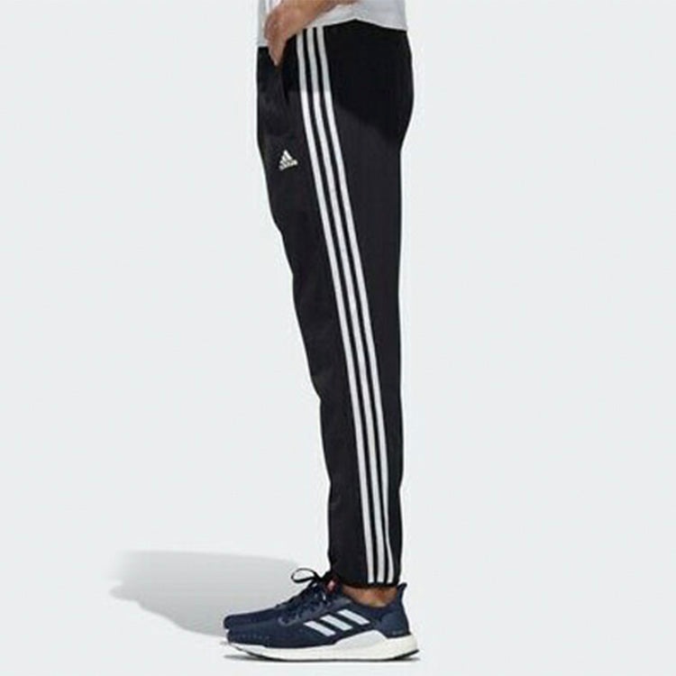 adidas WhitePlaid Knitted Sports Long Pants Men Black FM5459 - 4