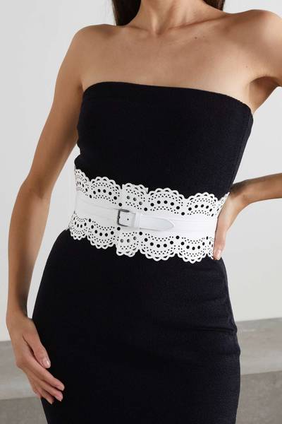 Alaïa Laser-cut leather waist belt outlook