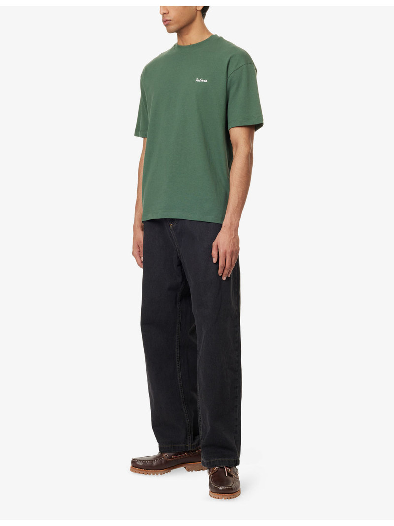 Palmes Logo Crewneck Cotton-Jersey T-Shirt outlook