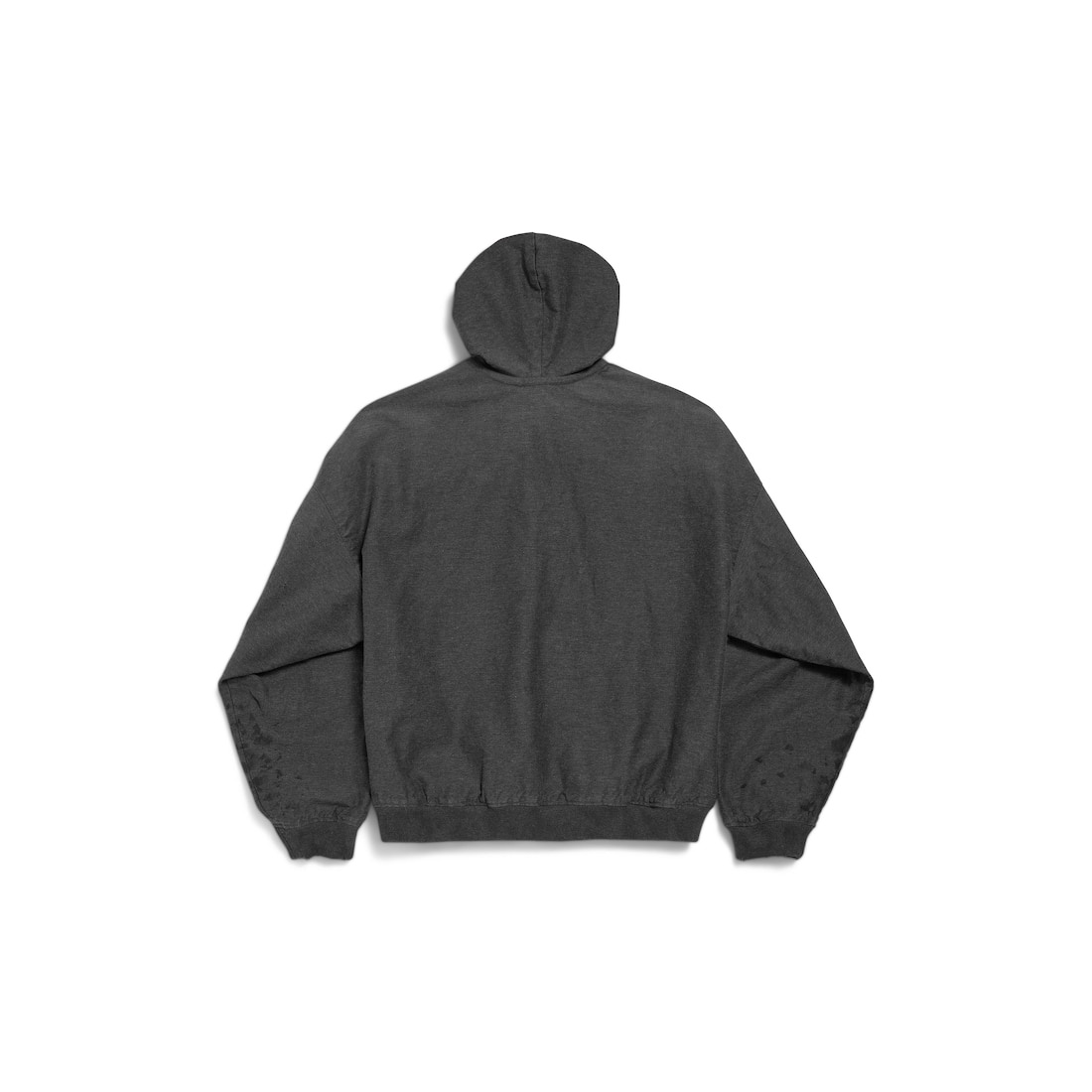 BALENCIAGA Men's Trompe L'œil Hoodie in Anthracite | REVERSIBLE