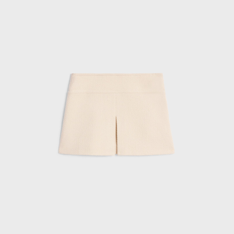 trapeze mini skirt in cashmere tweed - 1