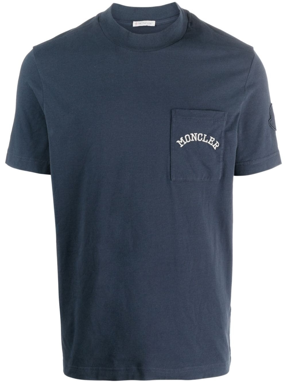 logo-embroidered cotton-blend T-shirt - 1