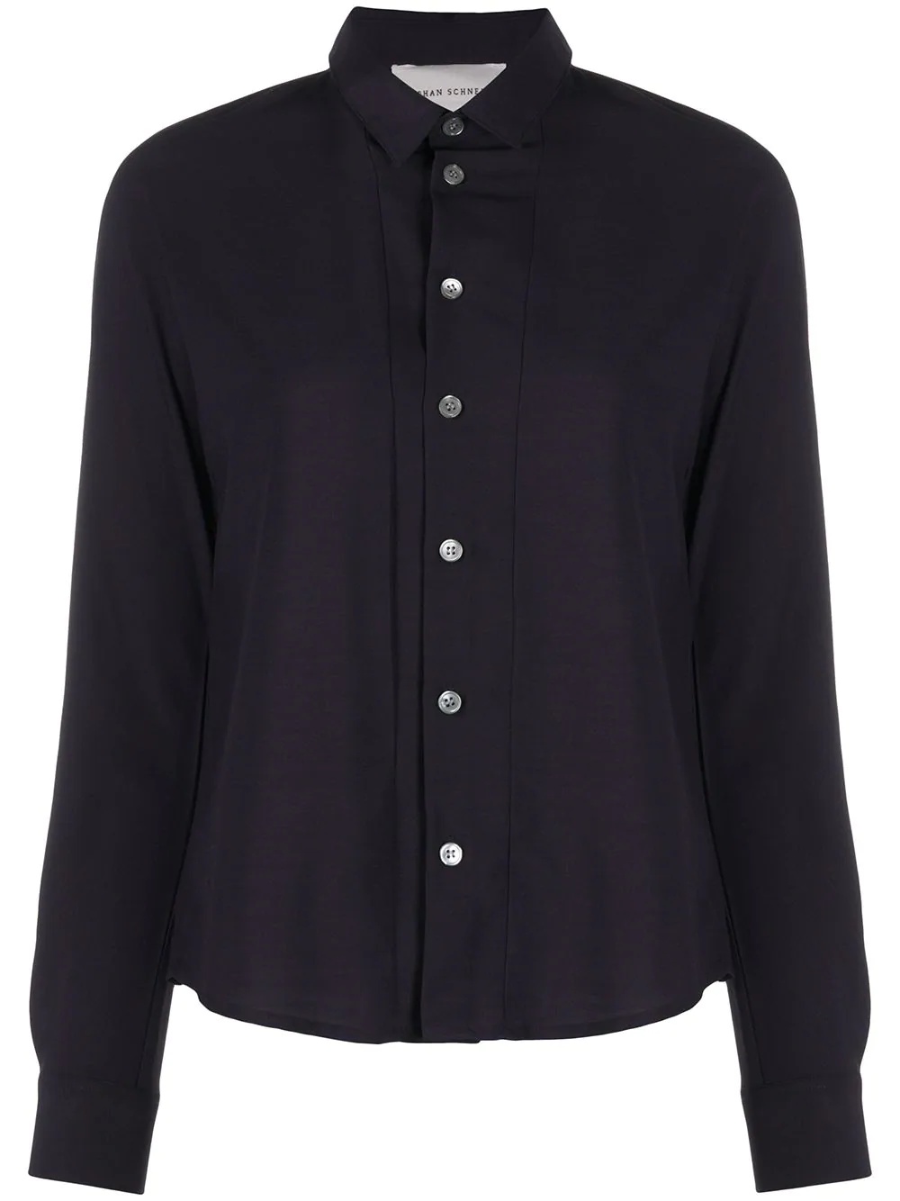 buttoned long sleeve blouse - 1