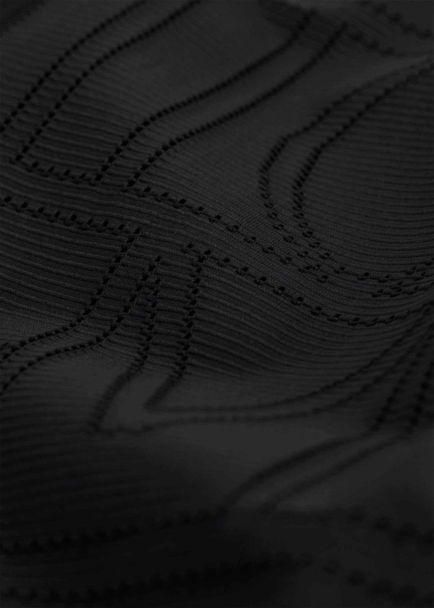 Monogram pointelle swimsuit black - 7