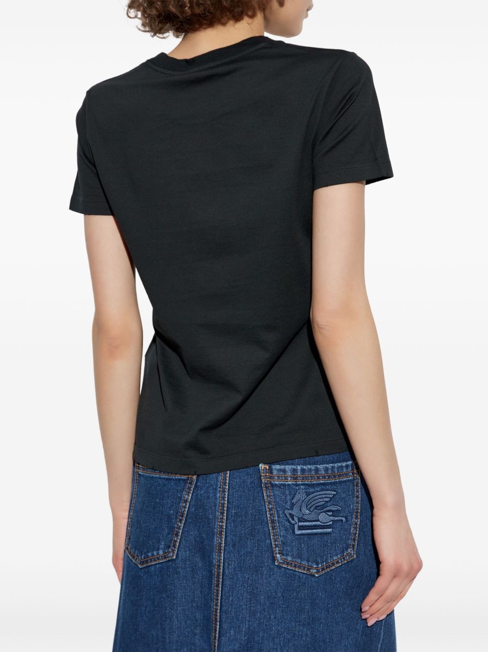 Flower-print cotton T-shirt - 4