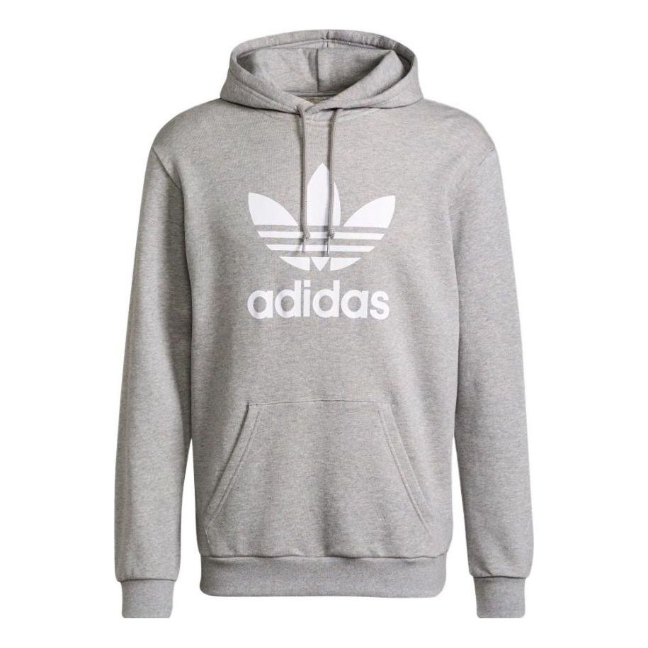 adidas originals Logo Adicolor Classics Trefoil Hoodie 'Medium Grey Heather White' H06669 - 1