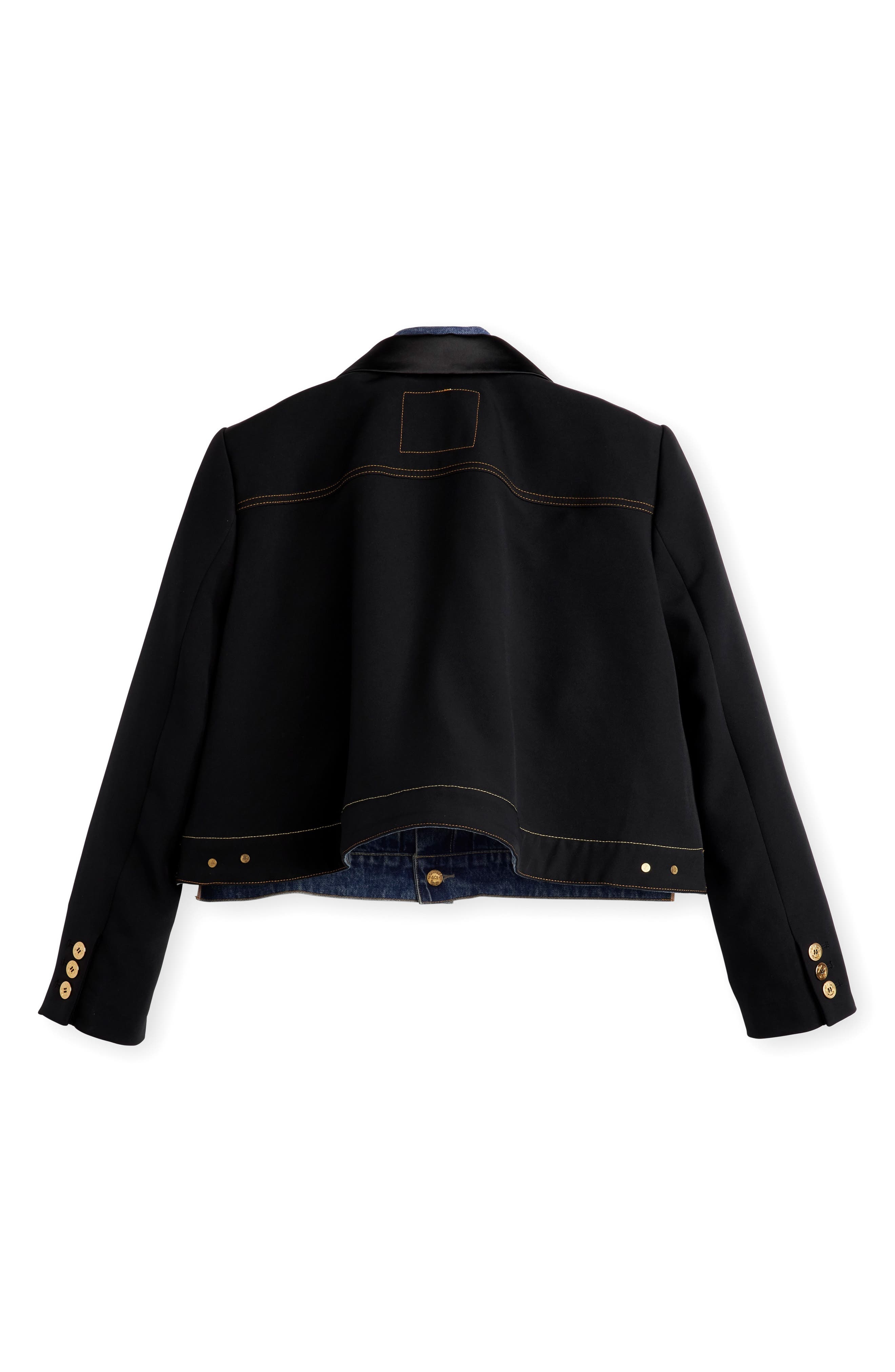 Sacai Gender Inclusive Levi's® Denim x Matelassé Twill Jacket in Black at Nordstrom - 2