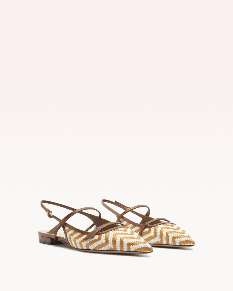 ALEXANDRE BIRMAN TITA RAFFIA ZIG FLAT ESPRESSO outlook
