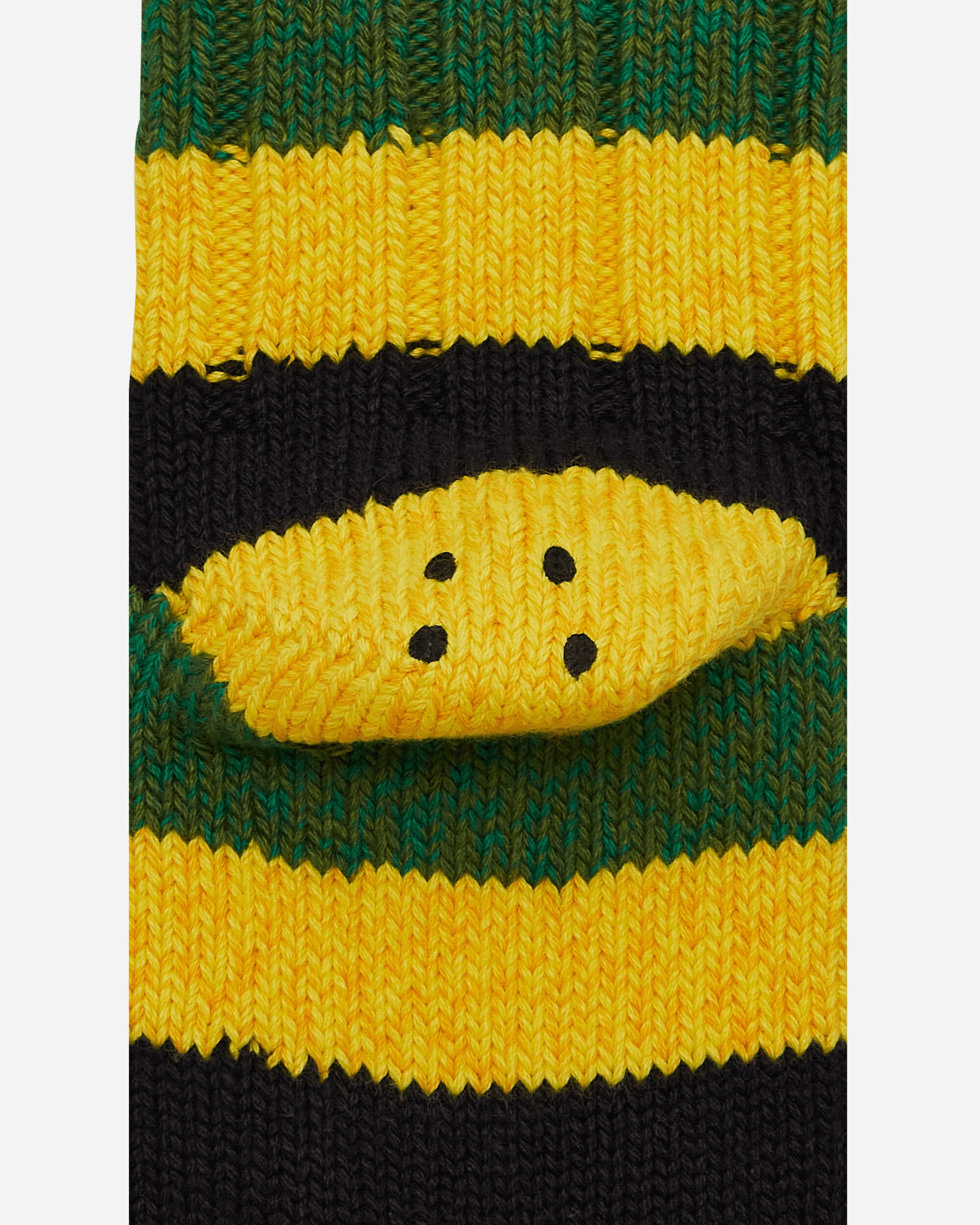 56 Yarns Rasta Rainbowy Happy Heel Socks Black / Yellow / Green - 4