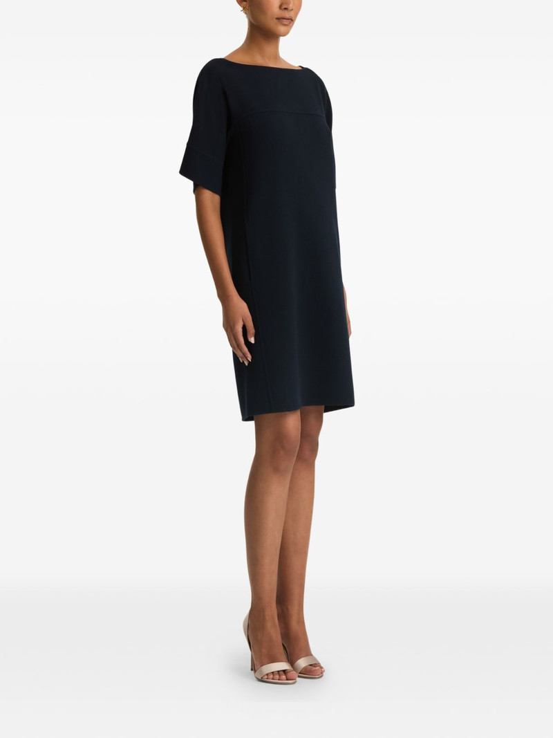 tie-detailed wool-blend shift dress 3