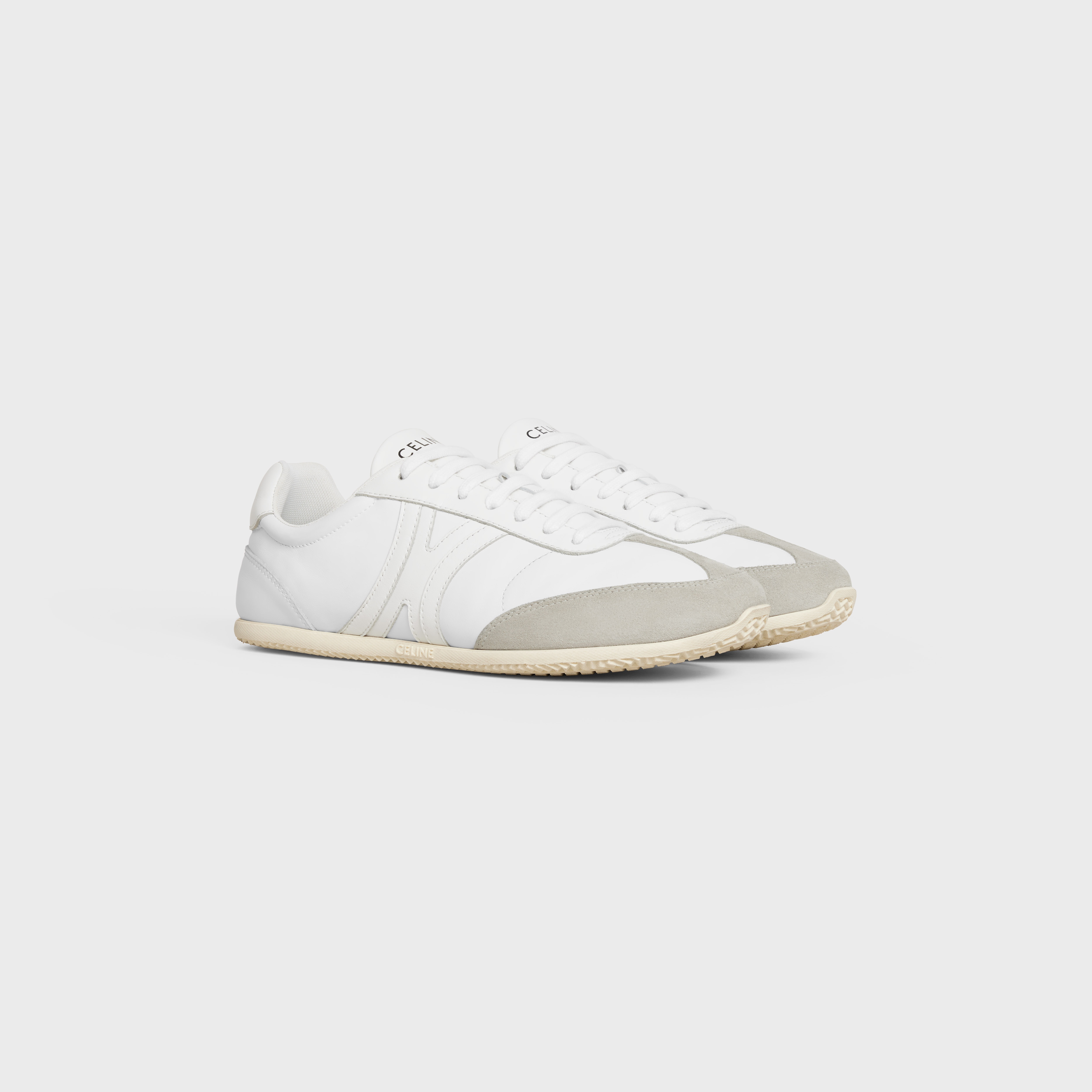 CELINE JOGGER LOW LACE-UP SNEAKER in CALFSKIN & SUEDE CALFSKIN - 2