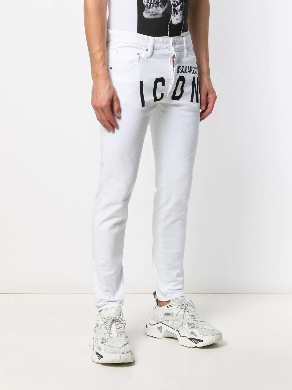 ICON logo tapered jeans - 3