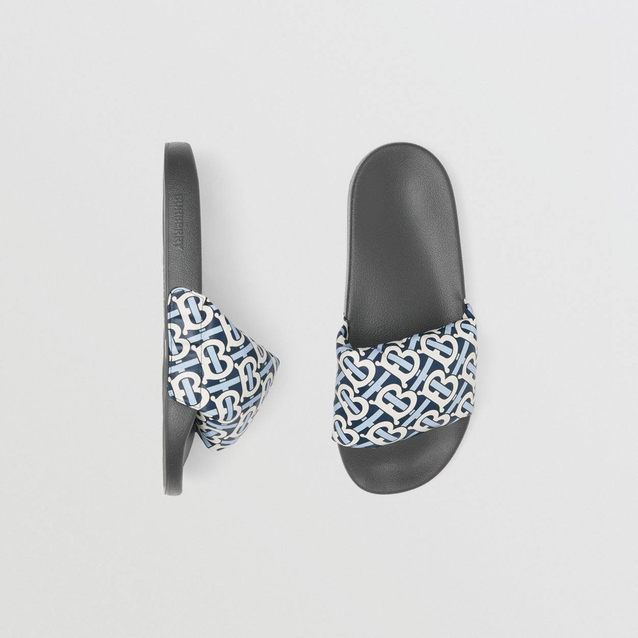 Monogram Print Lambskin Slides - 2