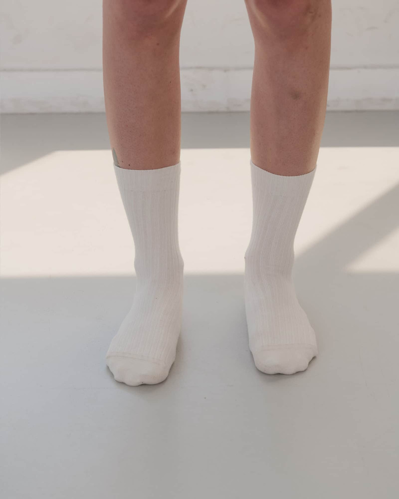 Rib Overankle Socks - Organic Cotton Rib 3