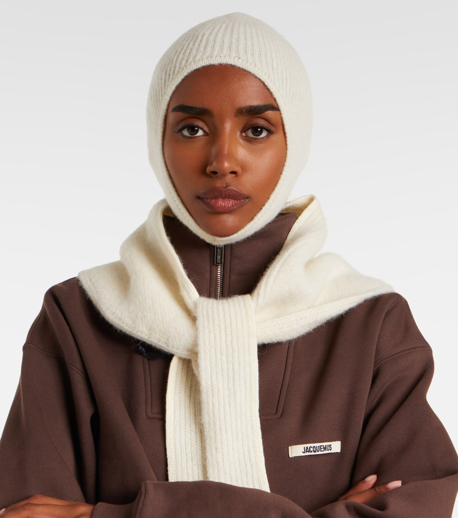 Gros Grain alpaca-blend hood - 2