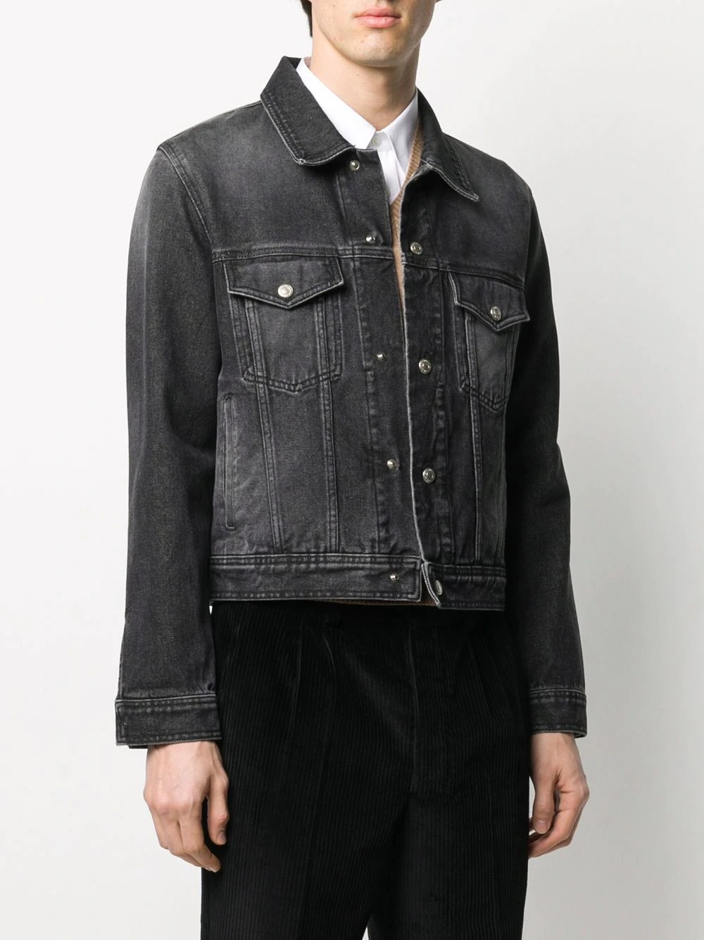 faded denim jacket - 3