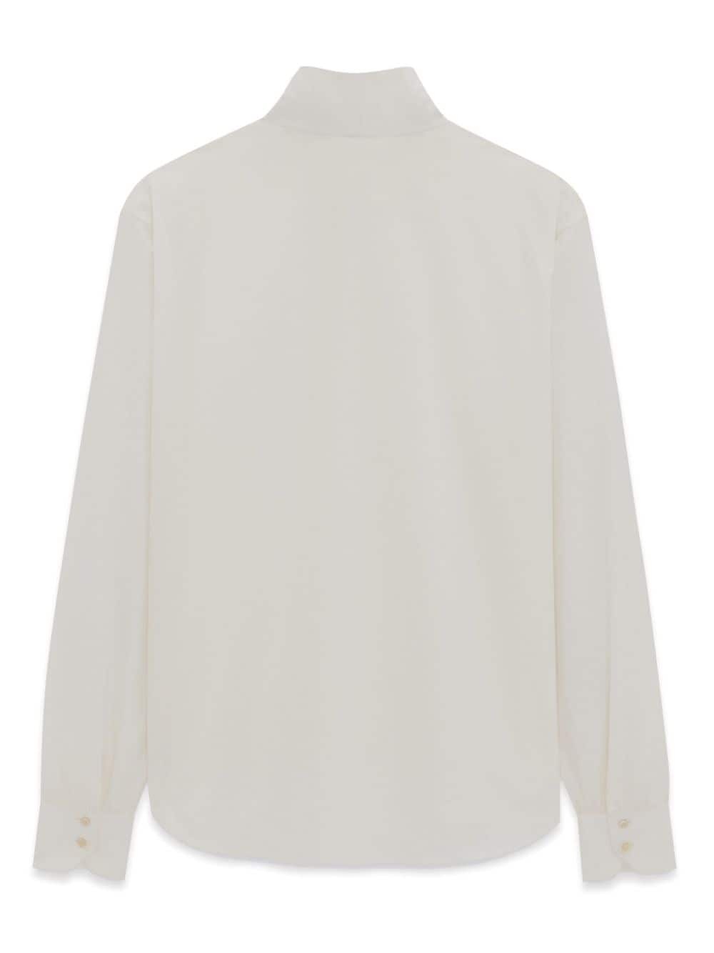 classic-collar cotton shirt - 2