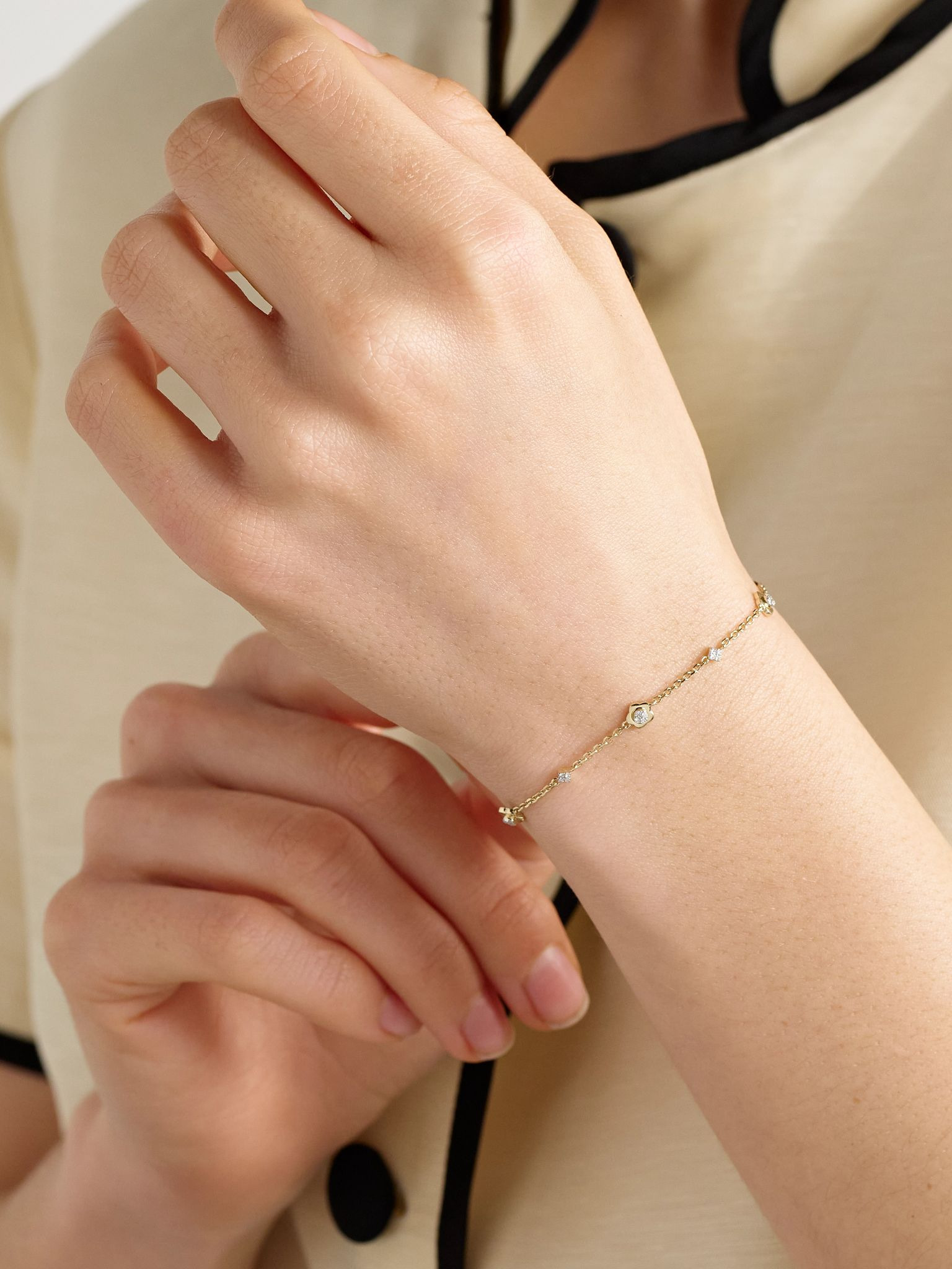Crosby 14-karat gold diamond bracelet Gold - 2