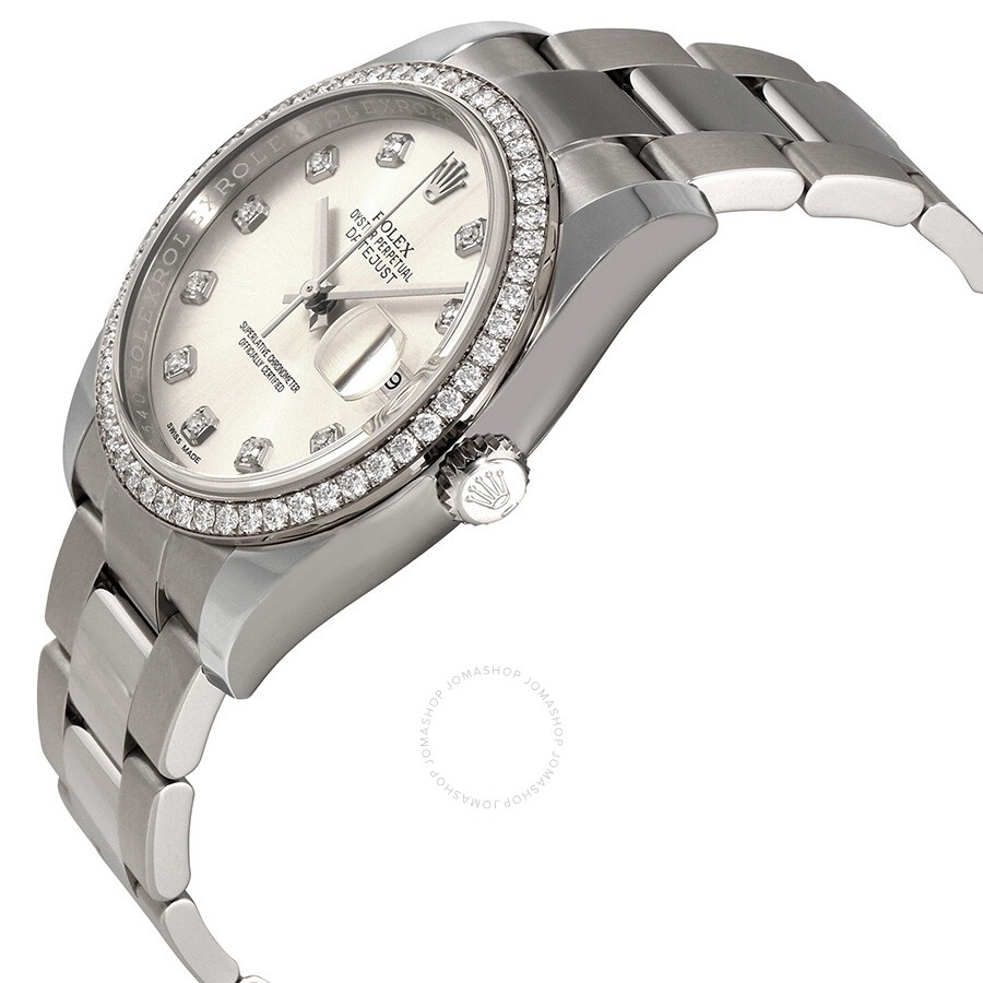 Rolex Oyster Perpetual Datejust 36 Silver Dial Stainless Steel Bracelet Automatic Ladies Watch 11624 - 2