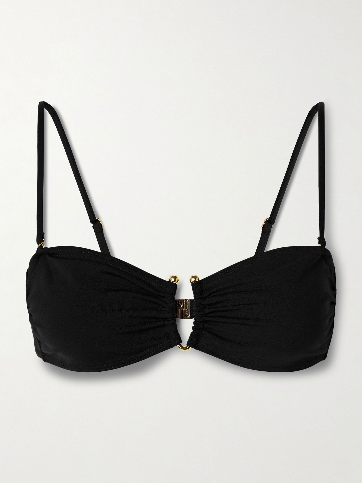 Embellished bikini top Black - 1