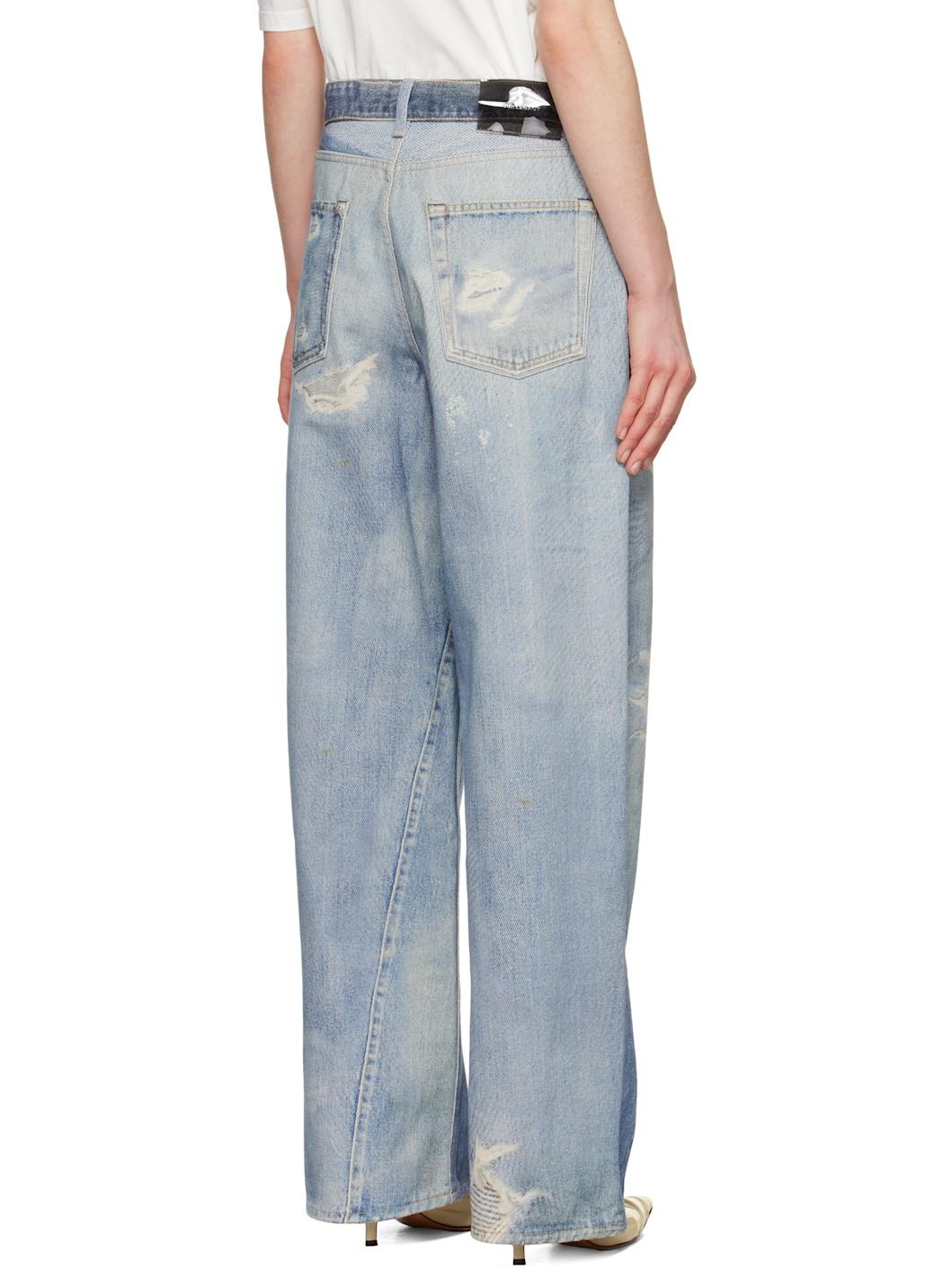 Blue Full Cut Jeans - 3