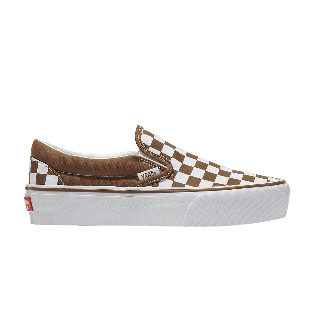 Classic Slip-On Platform 'Checkerboard - Sepia' - 1