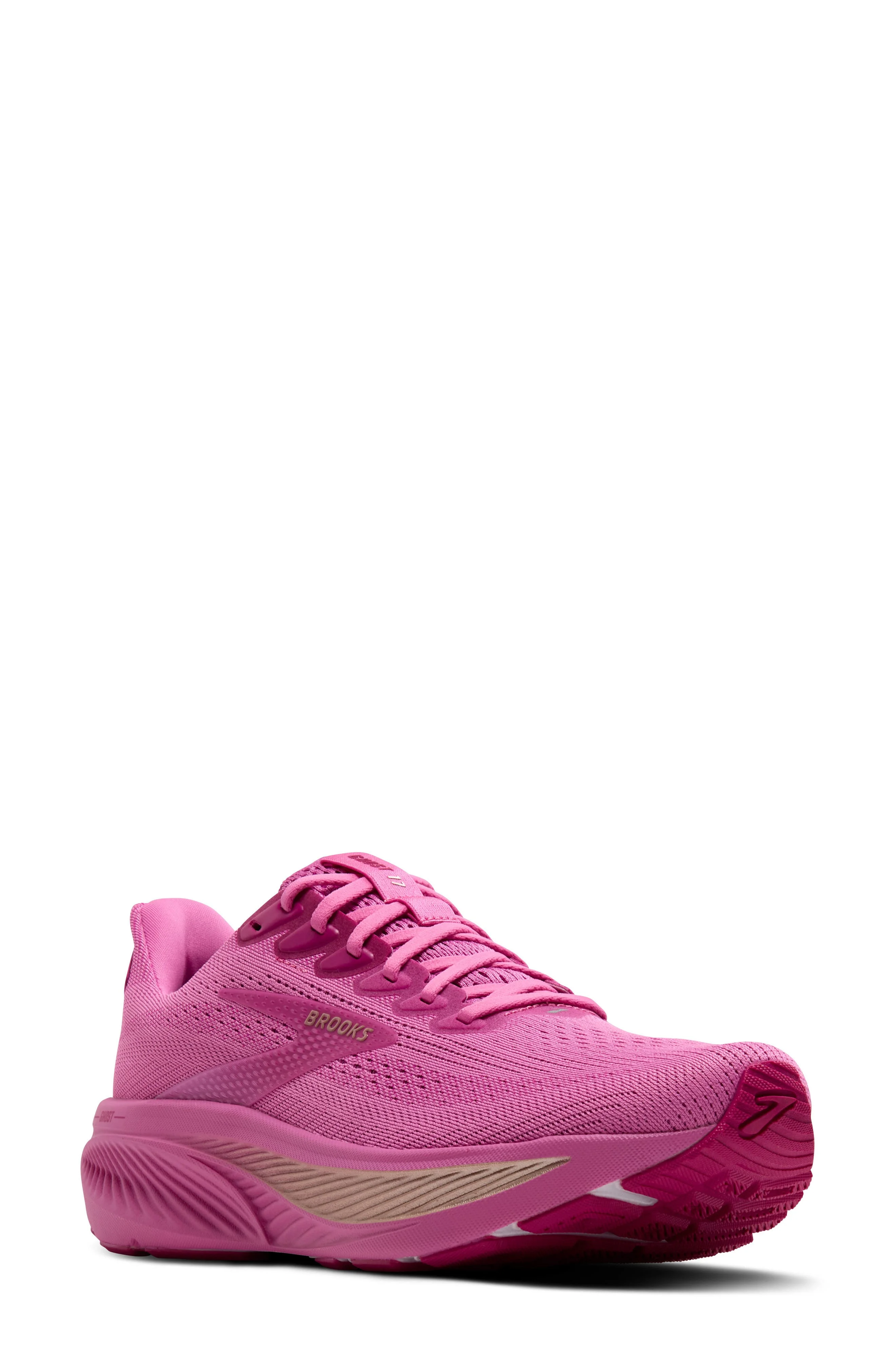 Brooks Ghost 17 Running Shoe in Pink/Fuchsia/Gold at Nordstrom - 1