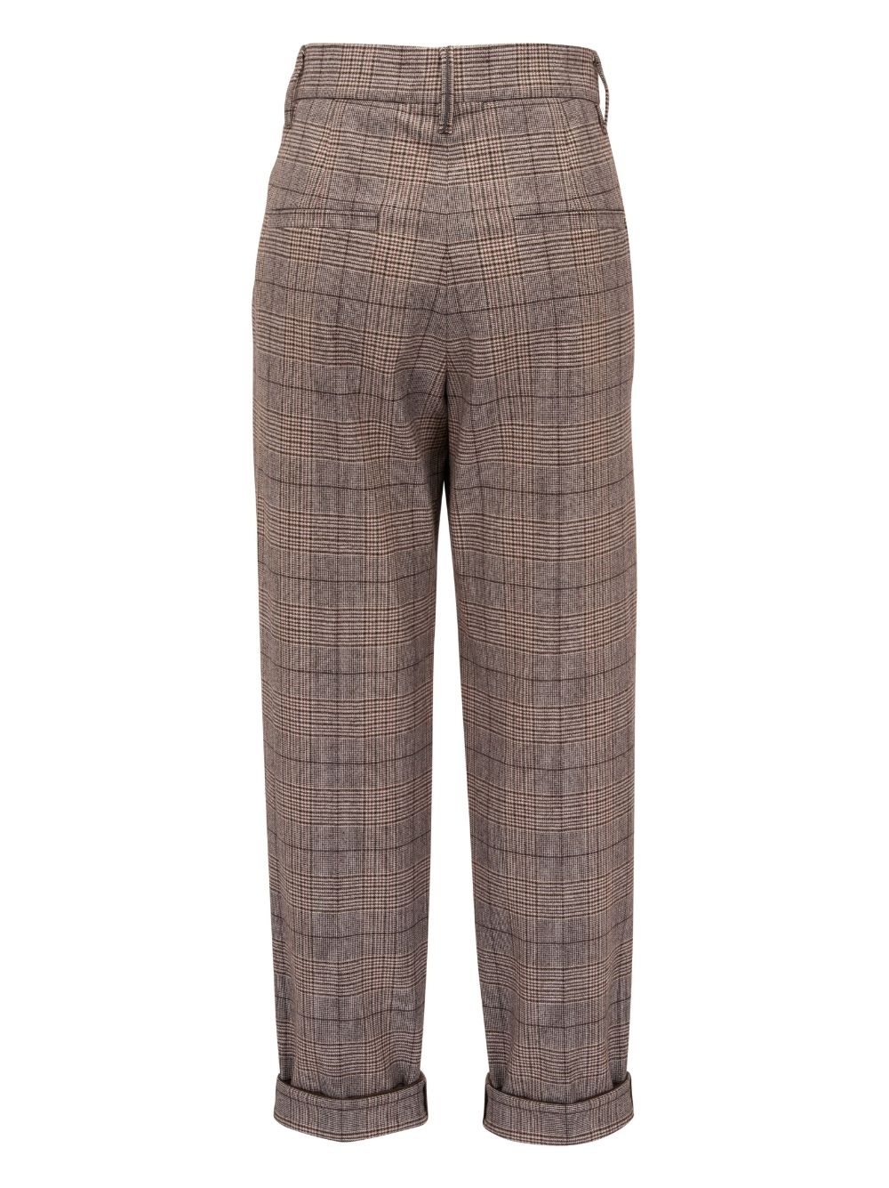 tailored check-pattern trousers - 2