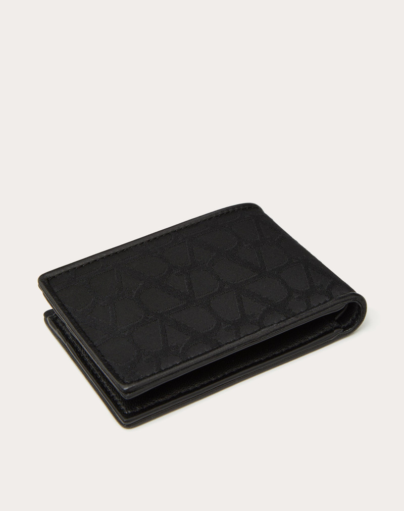 TOILE ICONOGRAPHE WALLET IN TECHNICAL FABRIC WITH LEATHER DETAILS 3