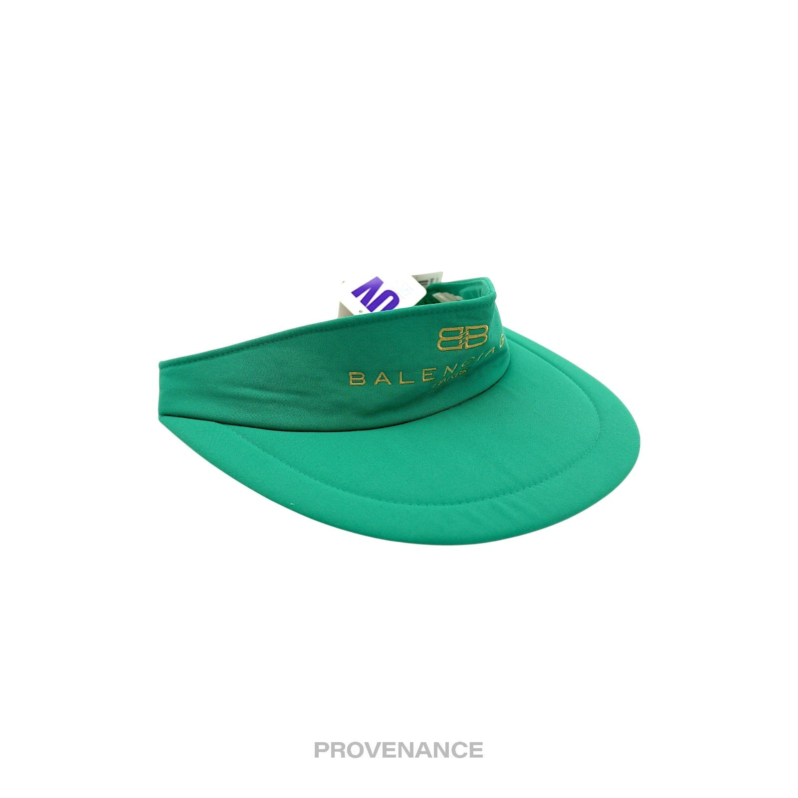 Balenciaga BB Logo Embroidered Visor - Green Vintage NOS - 3