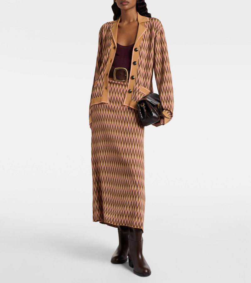 RIXO Quinley jacquard cardigan outlook