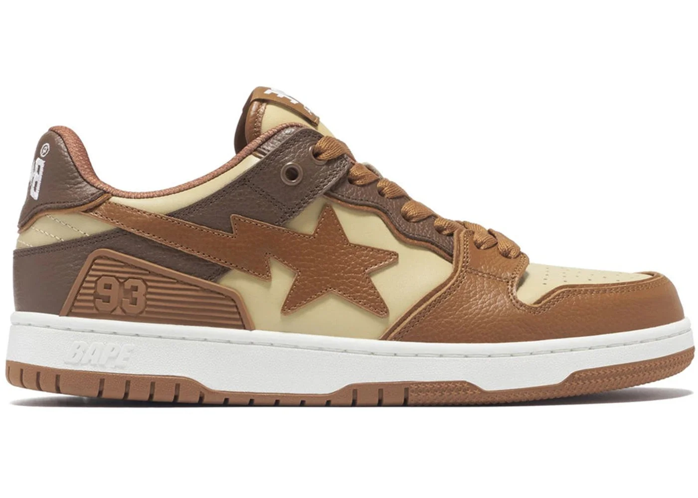 A Bathing Ape Sk8 Sta #5 Brown Beige - 1