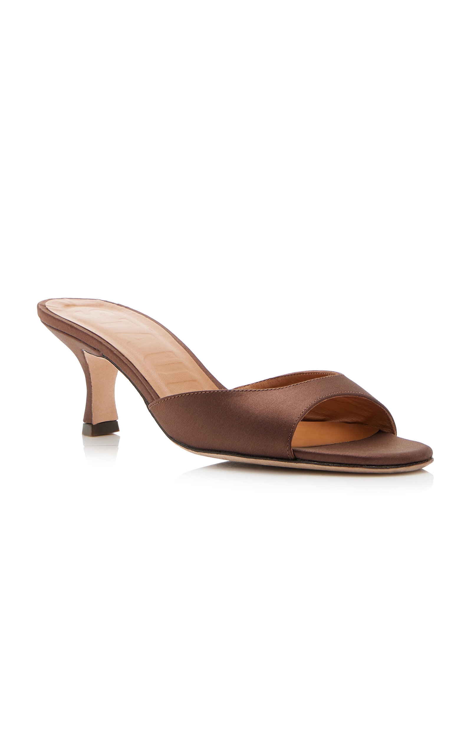 Brigitte Satin Mules brown - 4