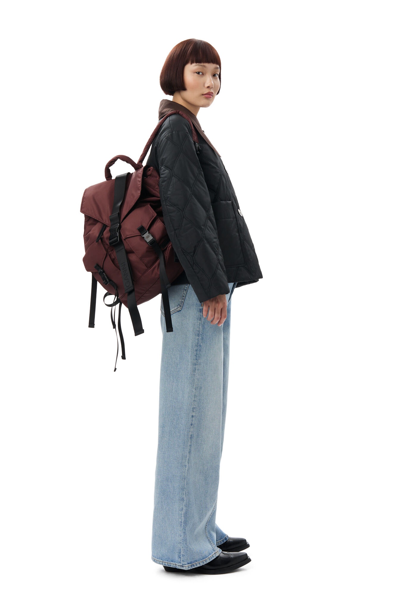 BURGUNDY TECH BACKPACK - 4