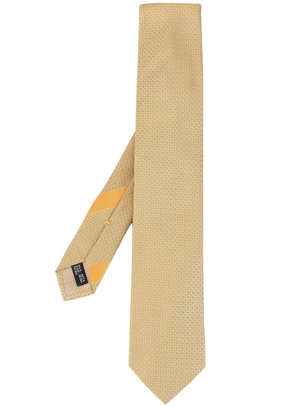 geometric embroidered tie - 1