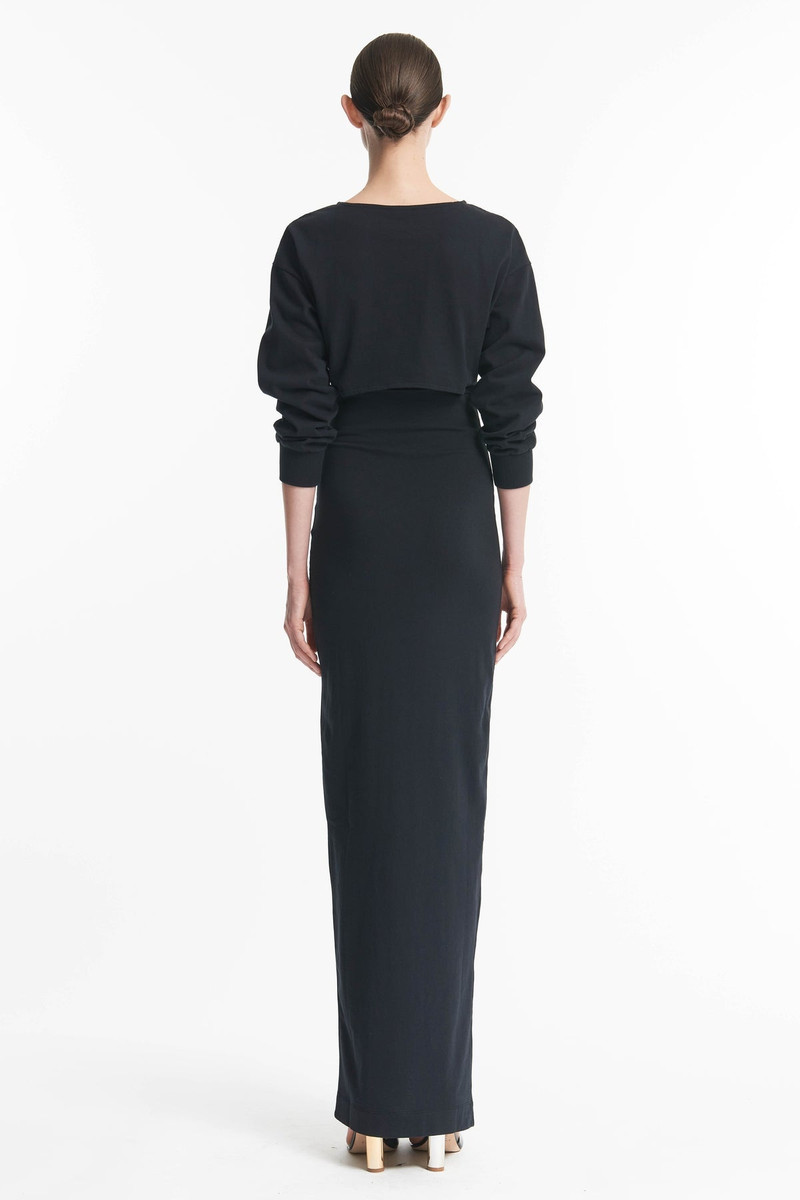 A.W.A.K.E. MODE JERSEY MAXI DRESS BLACK outlook